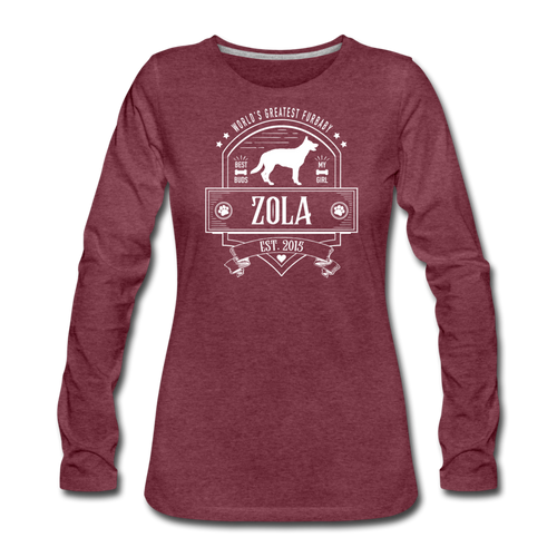 Zola - Women's Premium Long Sleeve T-Shirt - heather burgundy